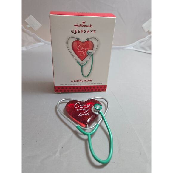 Hallmark Keepsake A CARING HEART Doctor Or Nurse Ornament 2013 Stethoscope - Picture 1 of 6